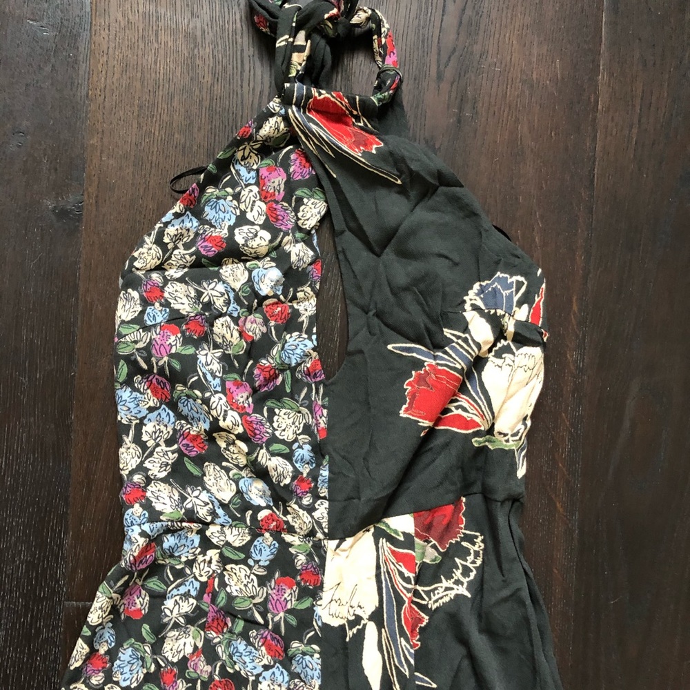 Free People keyhole romper/jumpsuit w/ open back